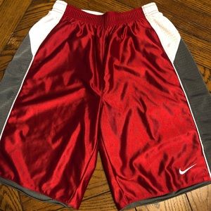Red and grey Nike shorts